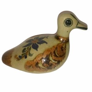 Mexican Pottery Duck Folk Art Figurine 7"